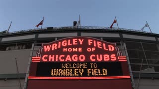 320x180 Hd Es Iconic Wrigley Field Baseball Stadium Marquee, Chicago