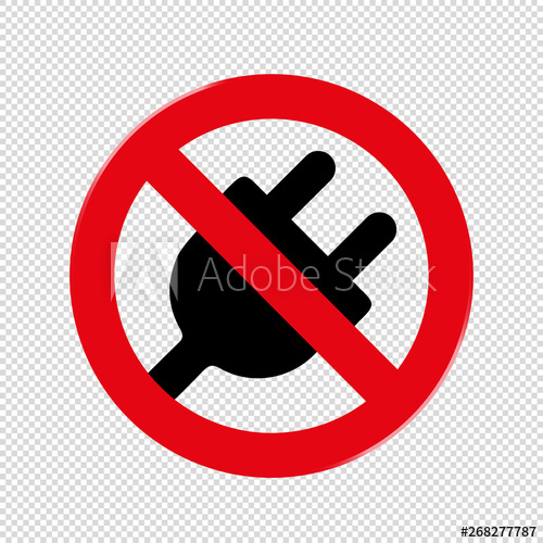 500x500 Forbidden Sign No Plug