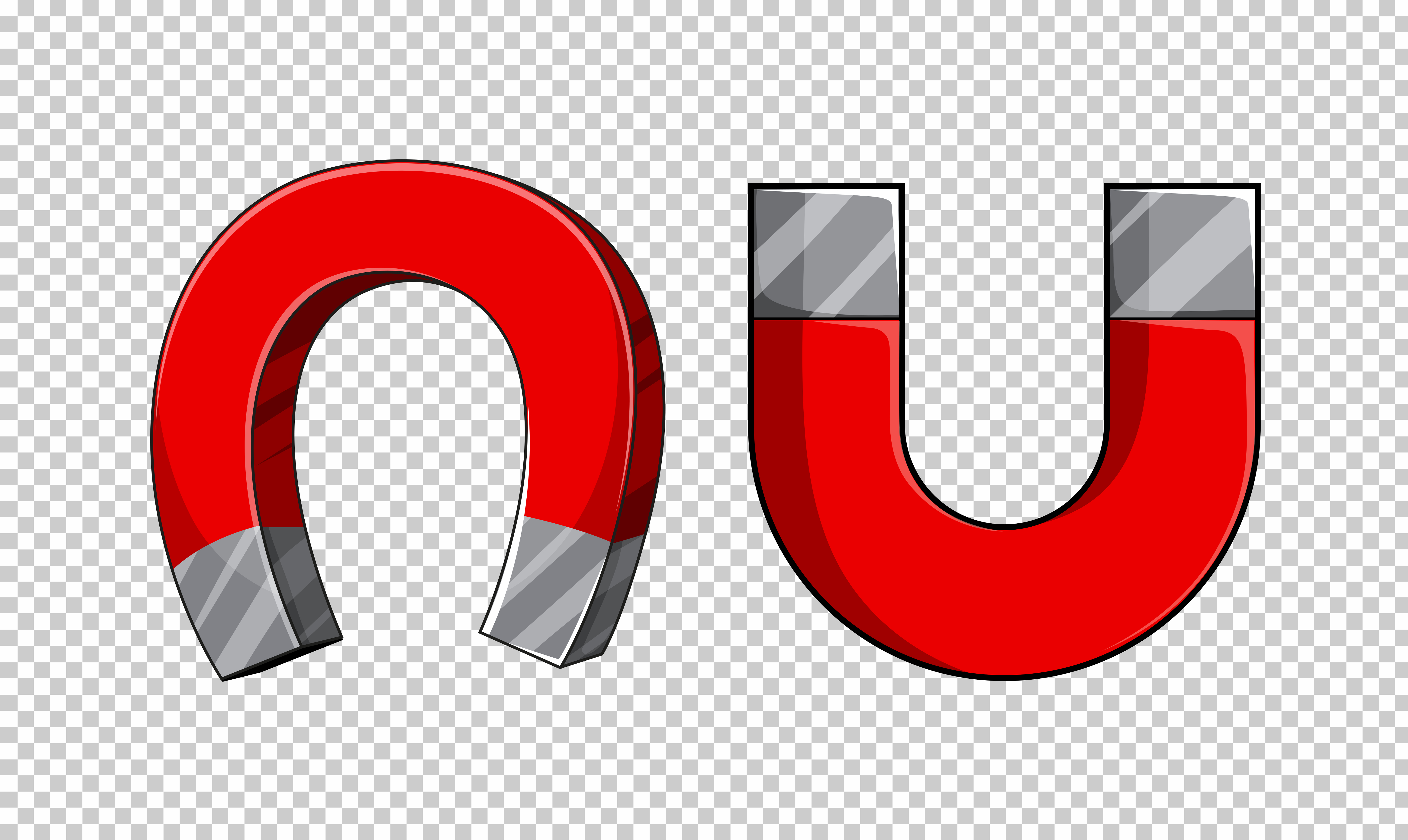 6069x3624 Magnet U Shape Free Vector Art