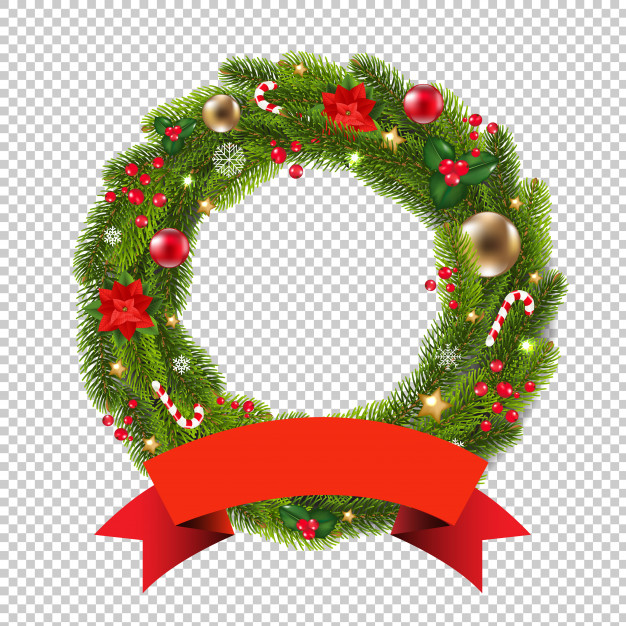 626x626 Wreath With Ribbon Transparent Vector Premium Download
