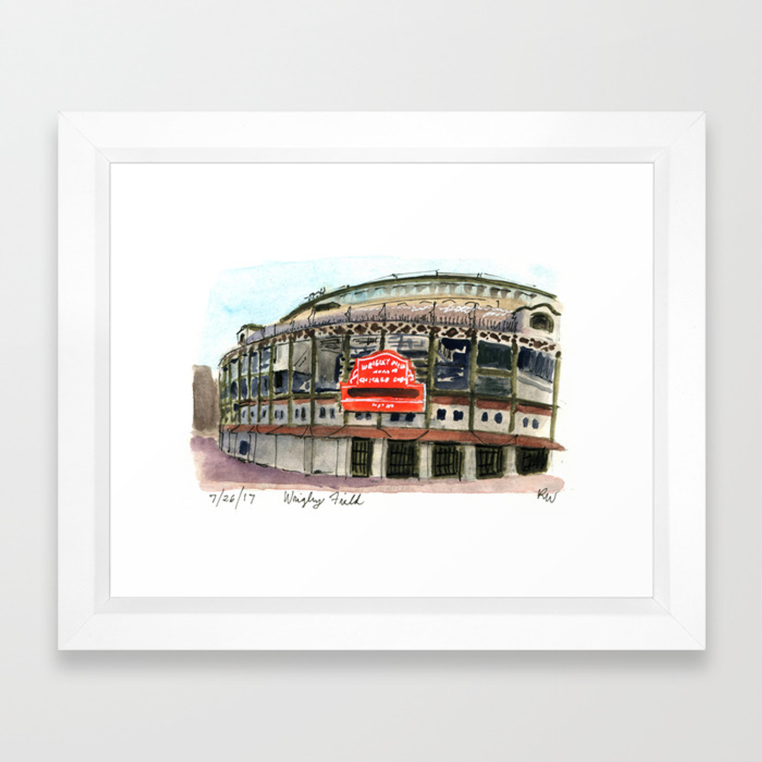 1500x1500 Wrigley Field Framed Art Print