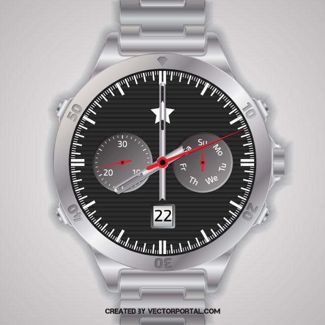 660x660 Luxury Wrist Watch Vector Clip Art