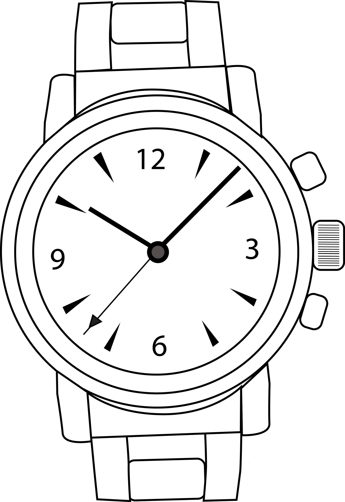 1322x1919 Watch,wrist Watch,time,clipart,watch Vector