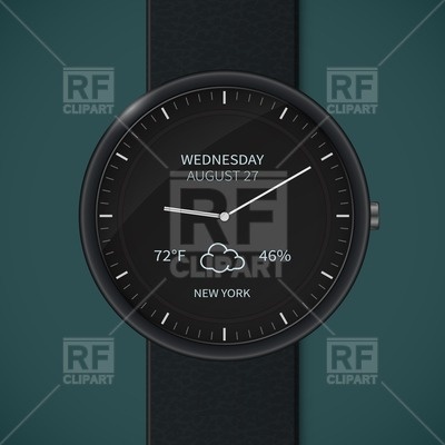 400x400 Weather Forecast Smartwatch Mockup