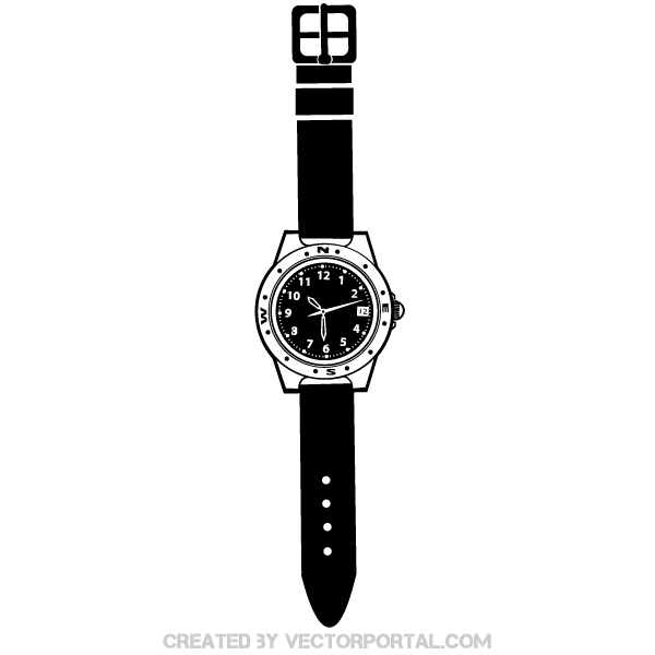 600x600 Wrist Watch Vector Illustration Free Vectors Ui Download