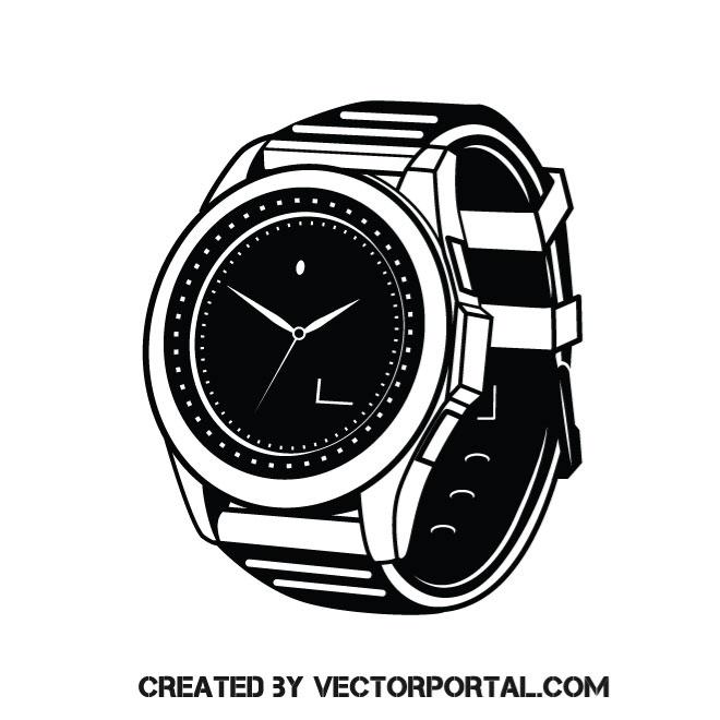 660x660 Wrist Watch Vector Image