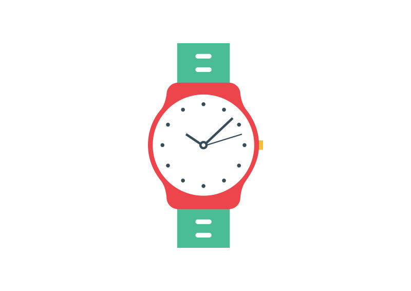 800x566 Wristwatch Flat Vector