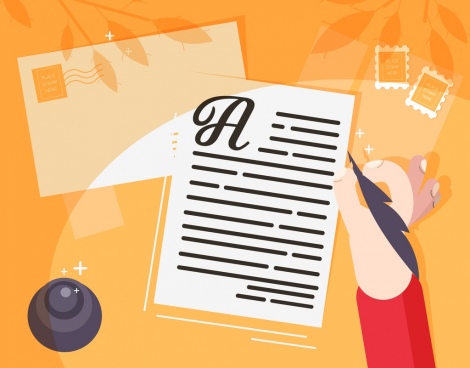 470x368 Writing Free Vector Download