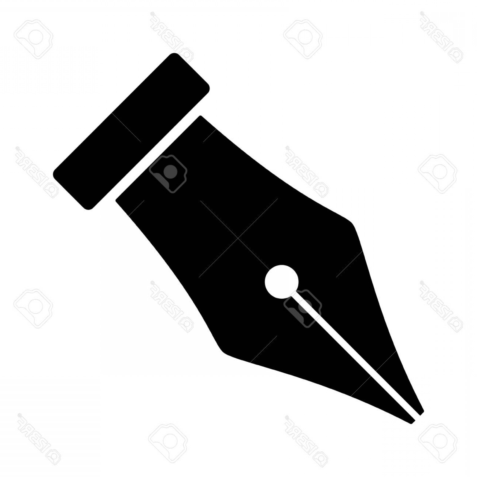 1560x1560 Photostock Vector Fountain Pen Nib Or Tip For Writing Flat Icon
