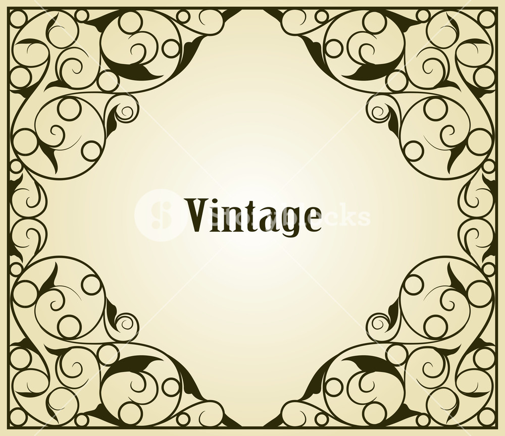 1000x864 Vector Vintage Wrought Iron Sign Royalty Free Stock Image