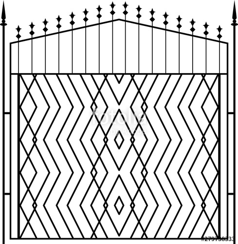 489x500 Wrought Iron Gate, Ornamental Design Stock Image And Royalty Free