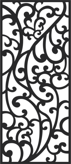 236x546 Wrought Iron Vector Design Pattern