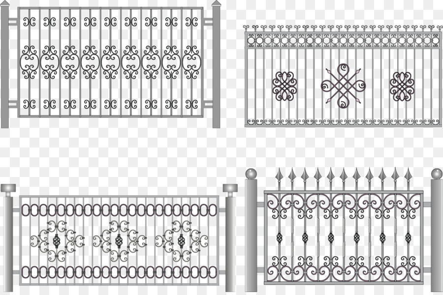 900x600 Download Fence Wrought Iron Iron Railing Vector Gates
