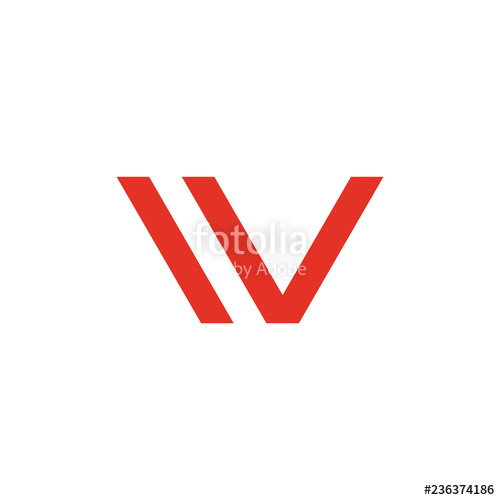 500x500 Letters Wv Simple Geometric Brand Logo Stock Image And Royalty