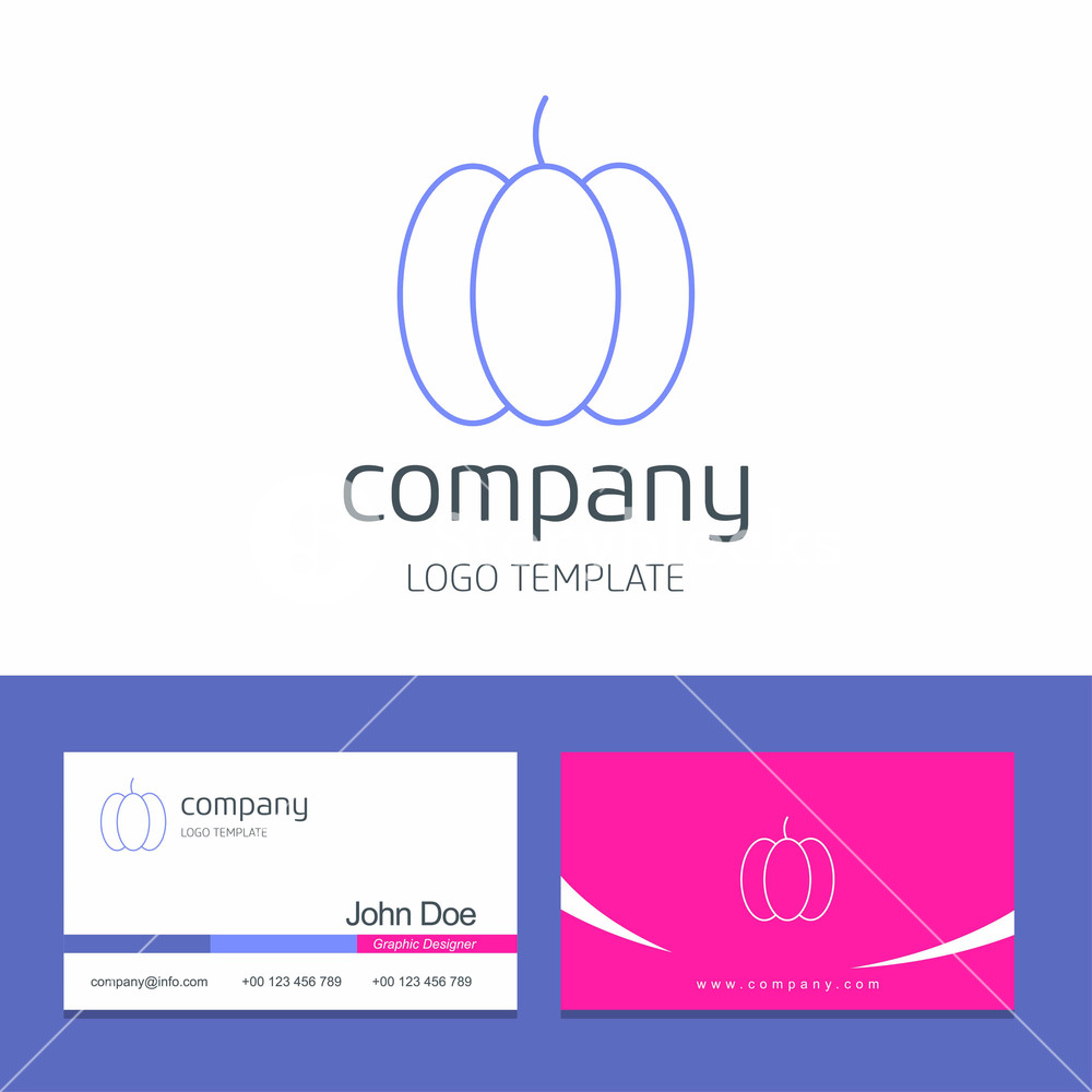 1000x1000 Business Card Design With Vegetables Company Logo Vector Royalty