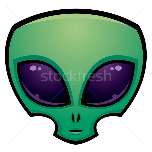 600x600 Alien Head Icon Vector Illustration John Schwegel