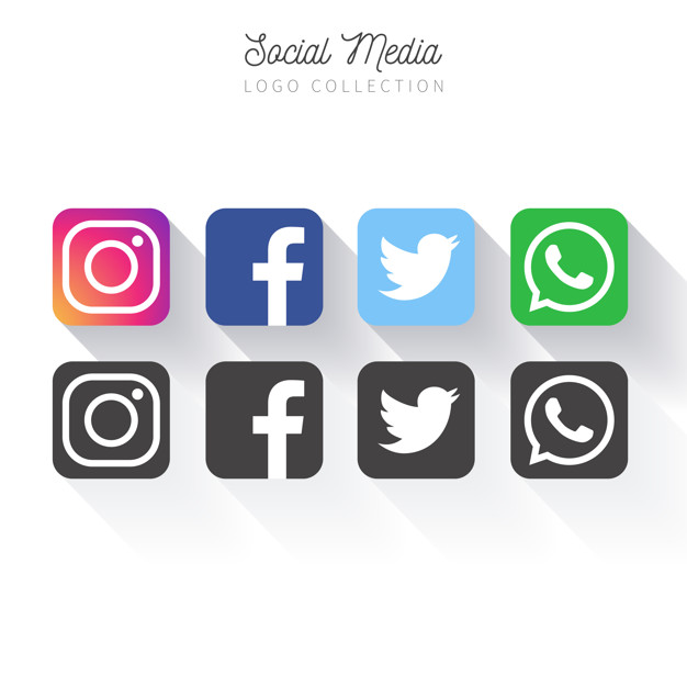 626x626 Popular Social Media Logo Collection Vector Free Download