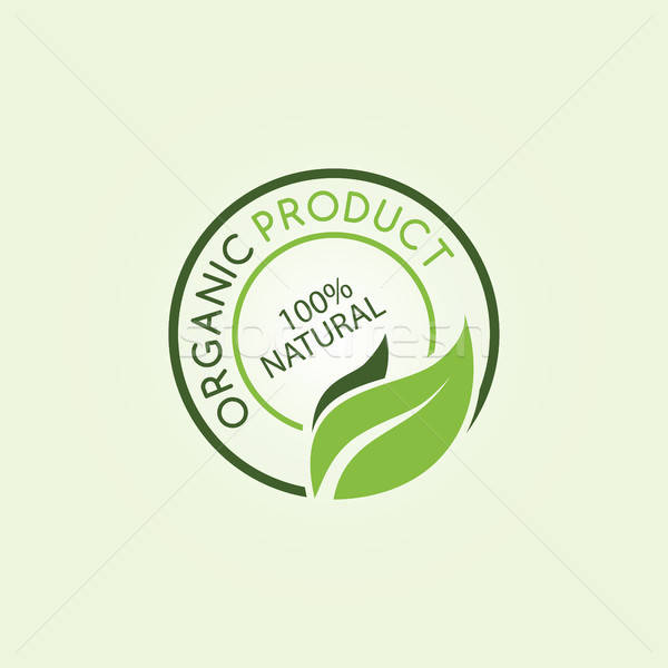 600x600 Eco Friendly Natural Label Organic Product Sticker Logo Vector