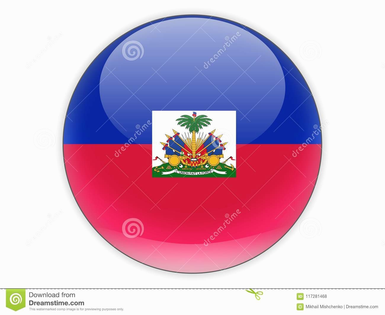 1300x1065 Wyoming Flag Vector Best Round Icon With Flag Haiti Stock
