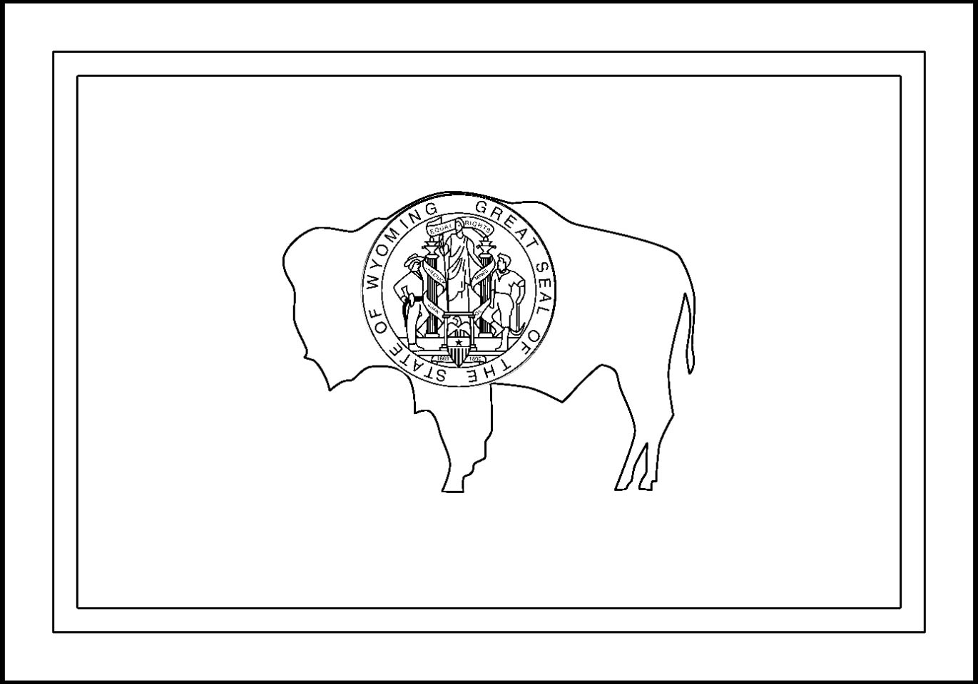 1371x960 Wyoming State Flag