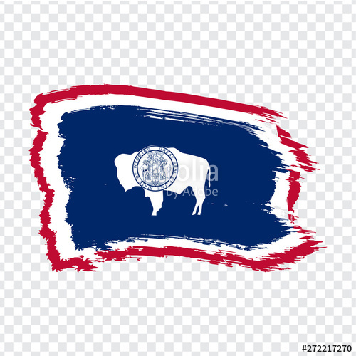 500x500 Flag Of Wyoming From Brush Strokes United States Of America Flag