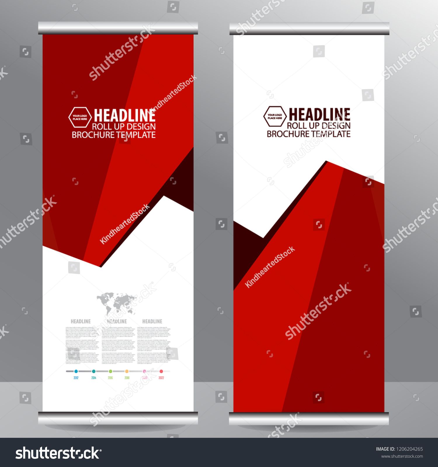 1500x1600 Roll Up Business Brochure Flyer Banner Design Vertical Template