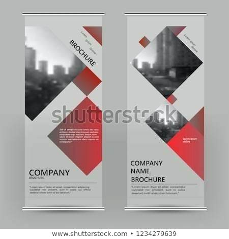 450x469 Vertical Banner Design Signboard Advertising Brochure Stock Vector
