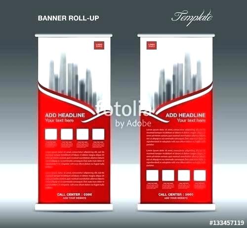 500x460 Free Standing Banner Design Template Roll Up Banner Free Vector