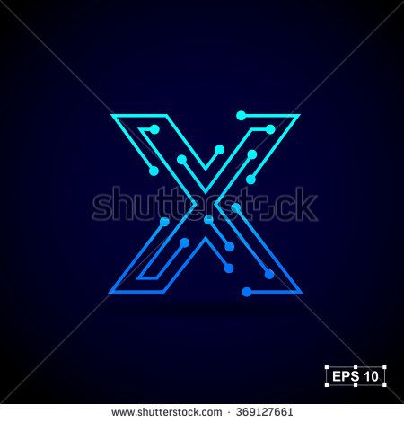 450x470 Letter X Logo Design Template,technology Abstract Dot Connection