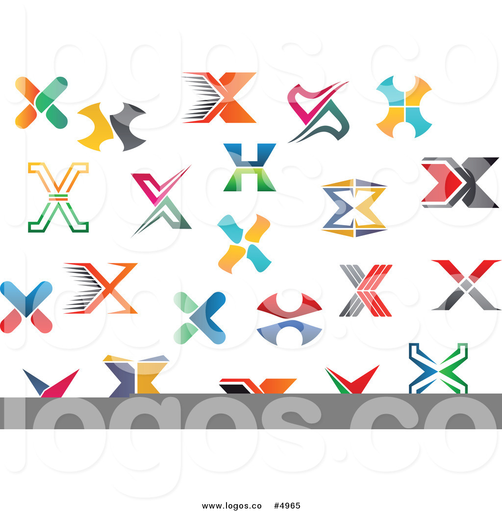 1024x1044 Royalty Free Vector Of Colorful Letter X Logos