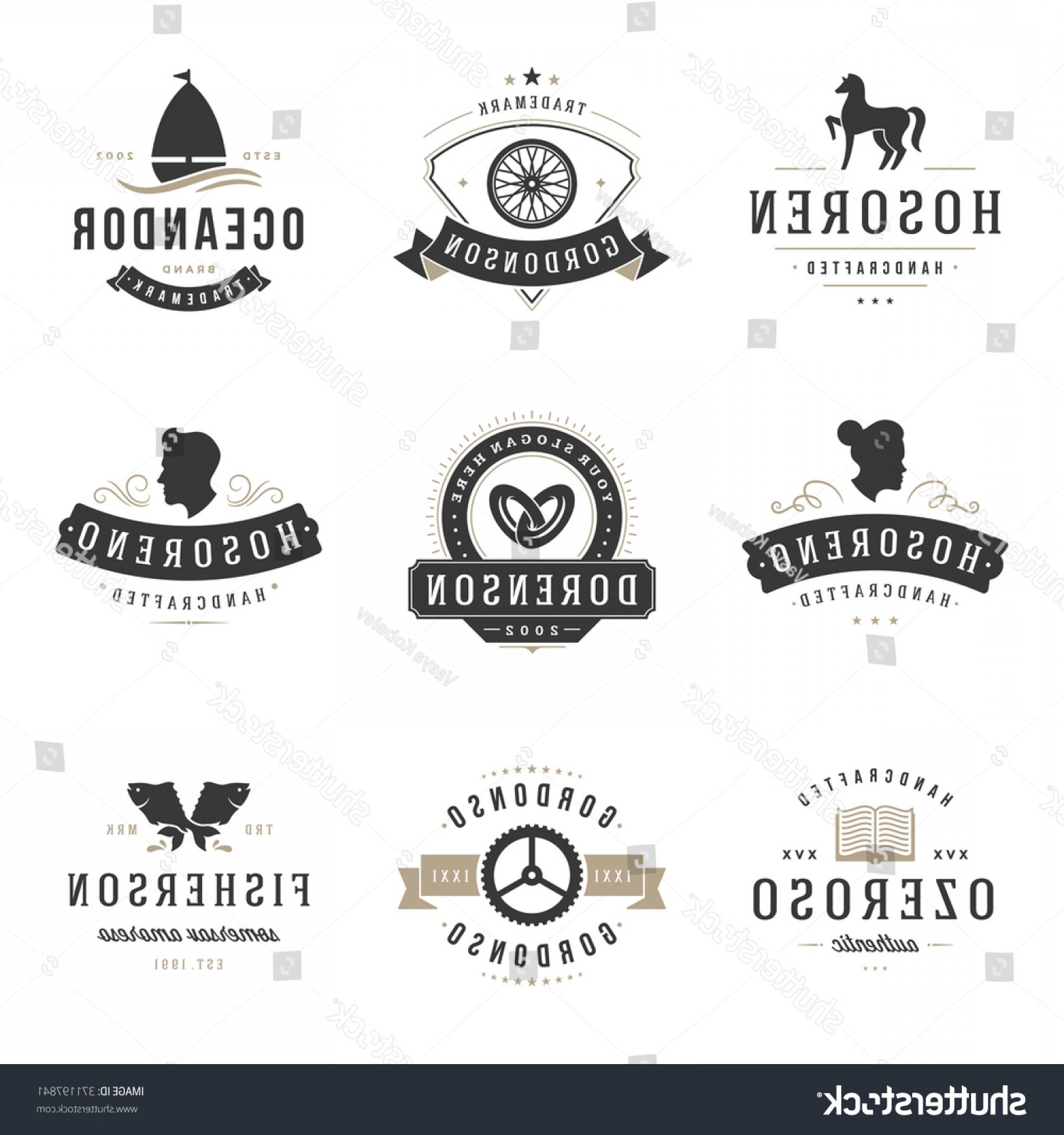 1800x1920 Vintage Logos Design Templates Set Vector Newwaysys