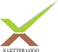 200x177 X Tick Letter Logo Vector