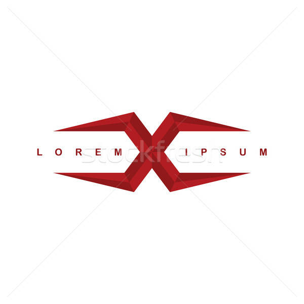 600x600 Alphabet Letter X Logo Logotype Template Vector Illustration