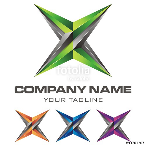 500x500 Letter X Logo Creative Letter Logo Template, Initial X Company