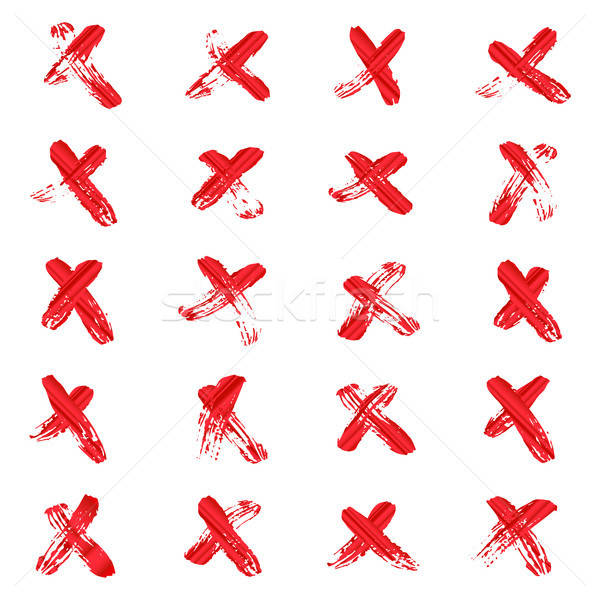 600x600 X Cross Sign Vector Red Hand Drawn X Mark Symbol Grunge Letter X