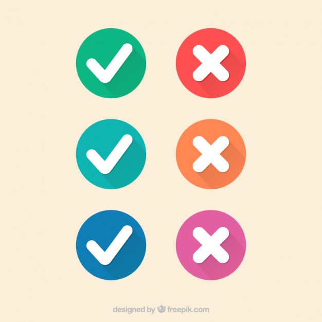 626x626 Colorful Check Marks Vector Premium Download