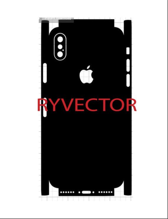 570x740 Iphone X Vector Skin Template Etsy