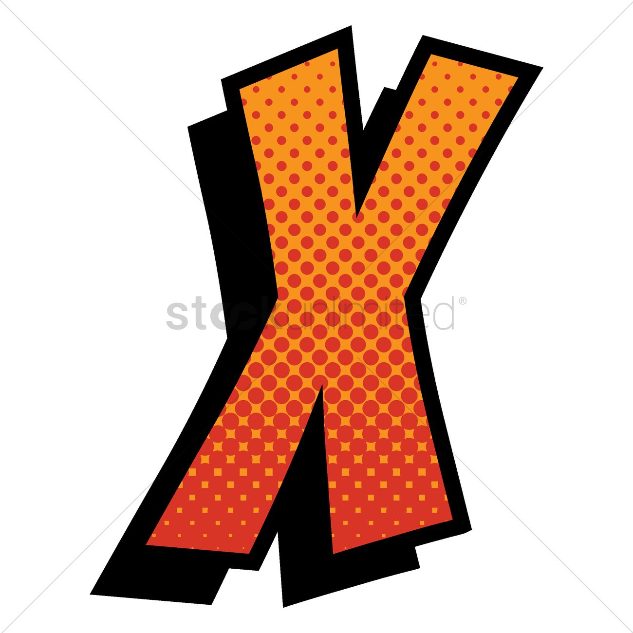 1300x1300 Alphabet X Vector Image