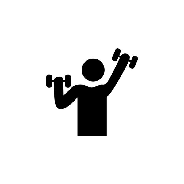 600x600 Exercise With Dumbbells Symbol Vector Hd Photos X Vector