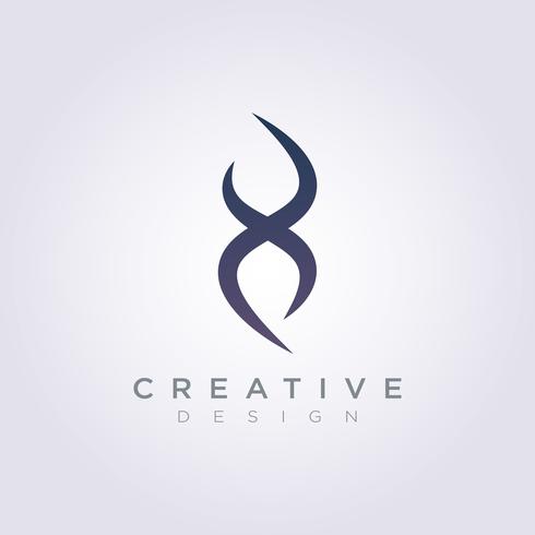 490x490 Letter X Decorative Vector Illustration Design Clipart Symbol Logo