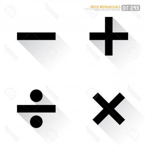 300x300 Photostock Vector Basic Mathematical Symbols Plus Minus Multiply