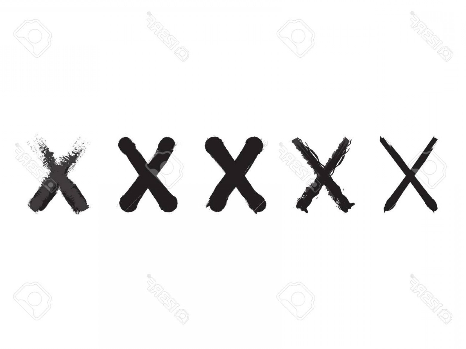 1560x1170 Photostock Vector Collection Of Black Hand Painted X Marks Vector