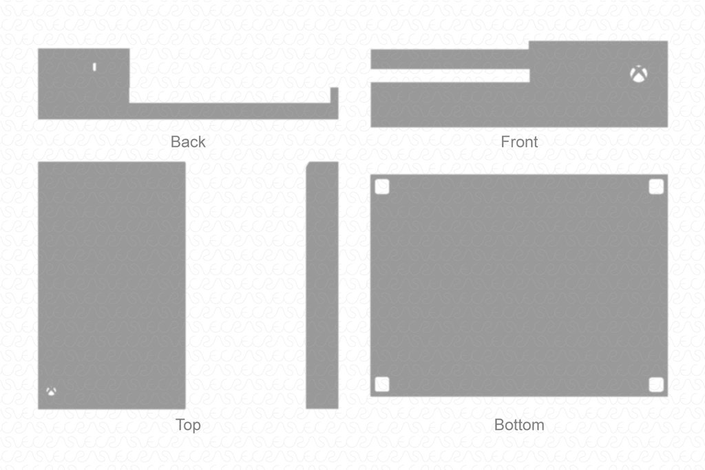 1024x683 Microsoft Xbox One Gaming Console Vinyl Skin Vector