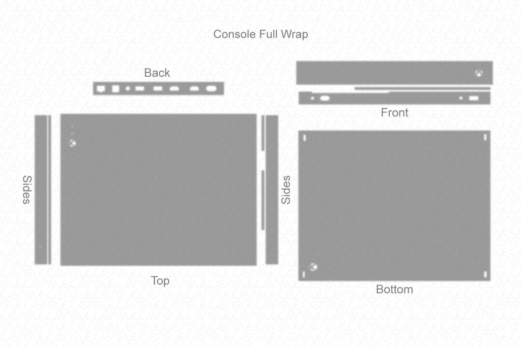 1024x683 Microsoft Xbox One X Gaming Console Controller Vinyl Skin Cut