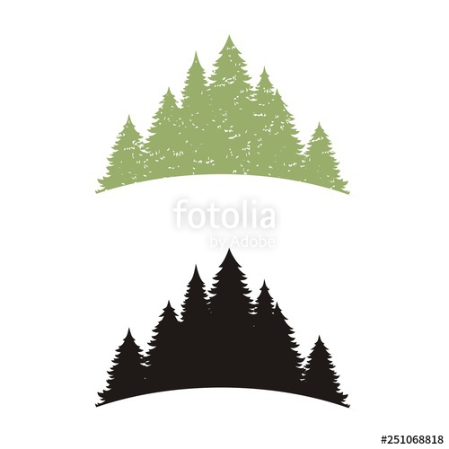 500x500 Christmas Tree Silhouette Stock Image And Royalty Free Vector
