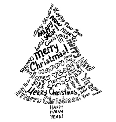 380x400 Christmas Silhouette Vector Images