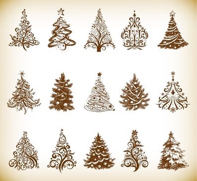 399x368 Christmas Tree Silhouette Vector Art Free Vector Download