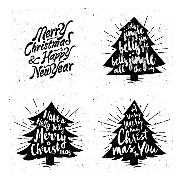 Xmas Tree Silhouette Vector at Vectorified.com | Collection of Xmas ...