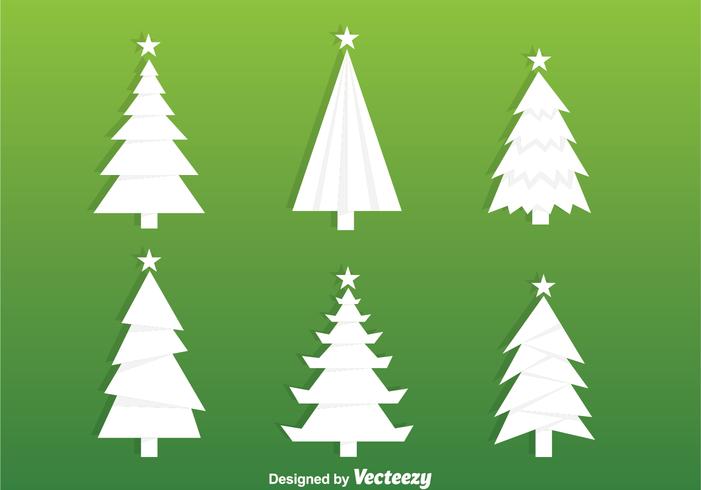 701x490 White Christmas Tree Silhouette Vectors