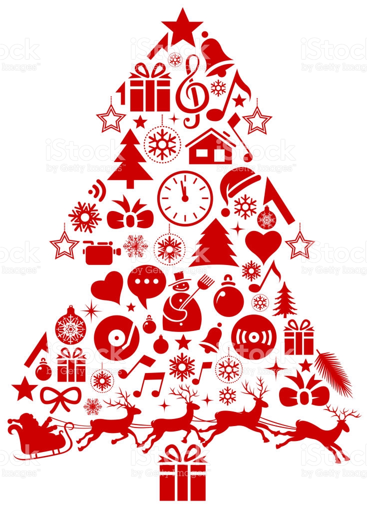 735x1024 Christmas Tree Icon Vector
